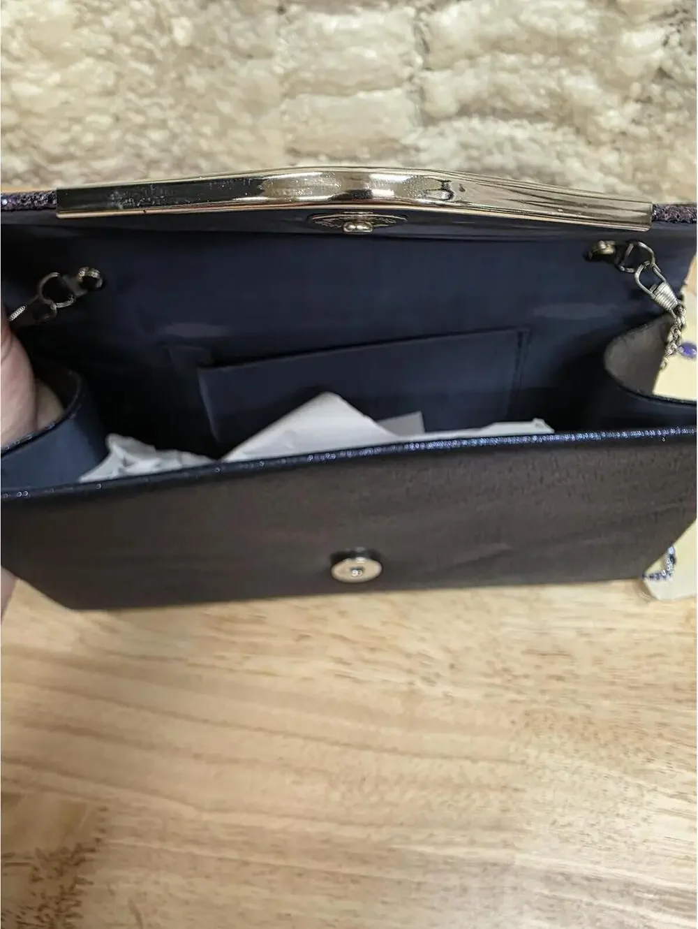 WOMEN’S RHINESTONE CLUTCH & JEWELRY SET ROYAL BLUE 5‑PIECE